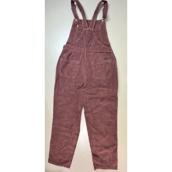 RVCA NWT Womens Corduroy Dungarees Overalls Wine Sz 30 Workwear Outdoor GORPCORE - Picture 9 of 16